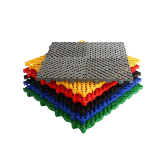 Imagen de Baldosas de piso plásticas encastrables tipo rejilla - 40*40*2CM (Gris)